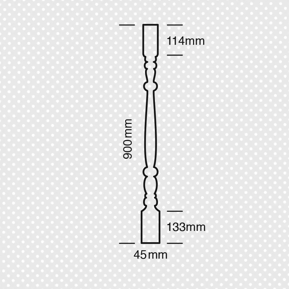 Κάγκελο τόρνου 45x45x900χιλ. - Image 2