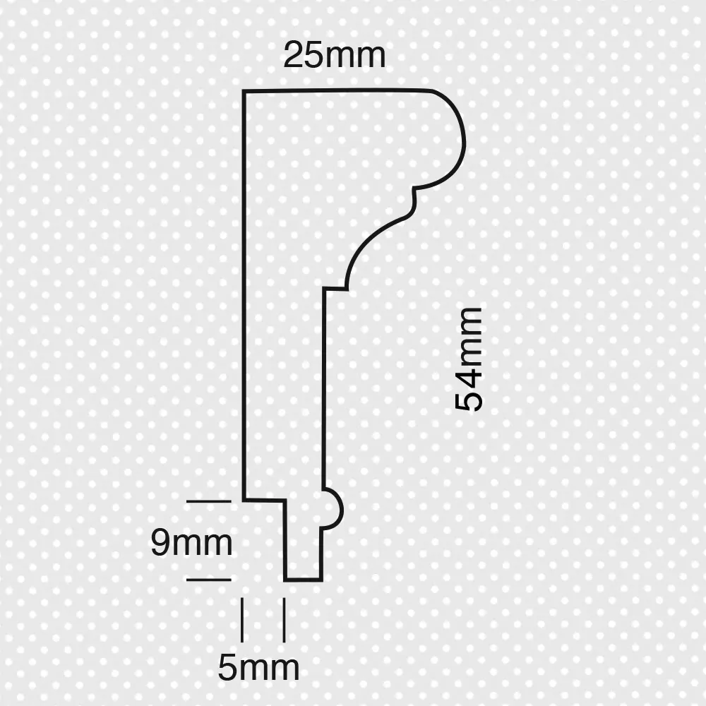 Κορνίζα με σχέδιο 25x54χιλ. No ΚΣ.55 - Image 2