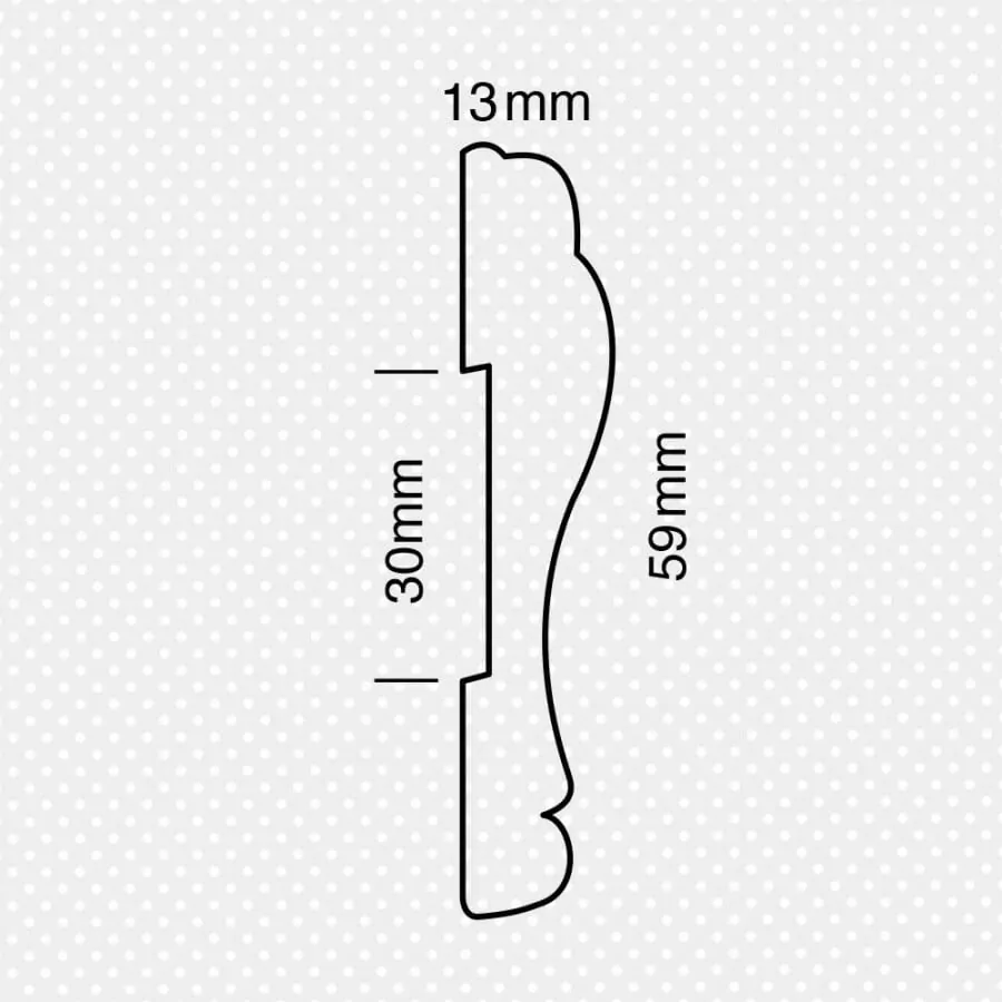 Περβάζι περισπωμένη 13x59χιλ - Image 2