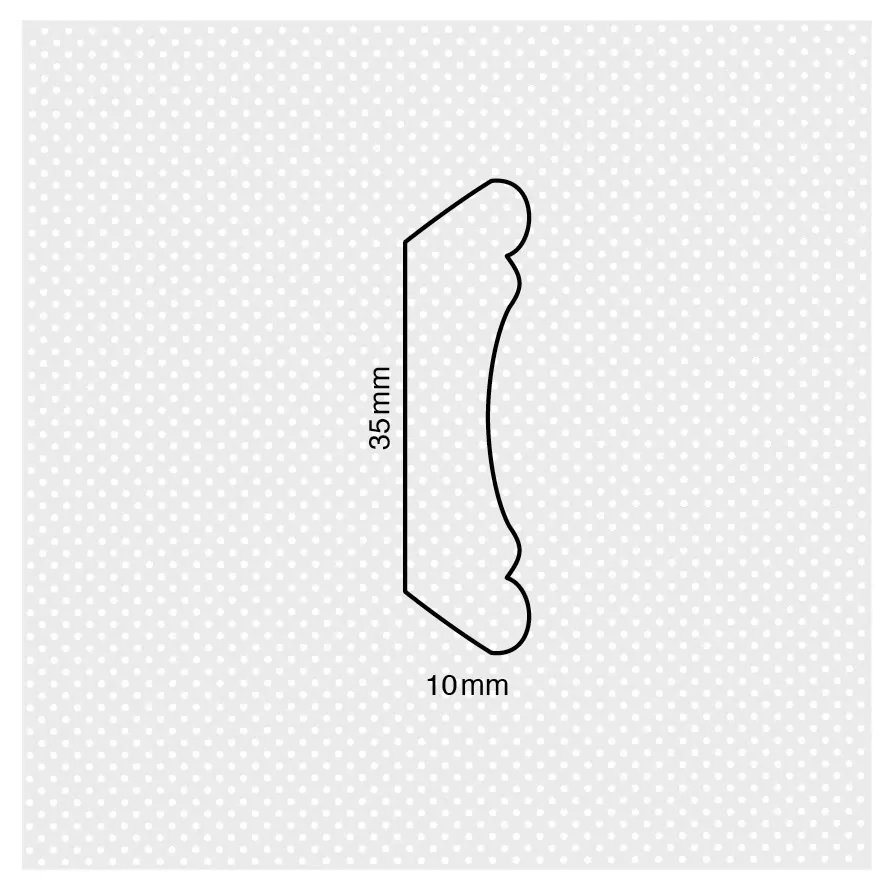 Ταβανογωνία λούκι 10x35χιλ - Image 2