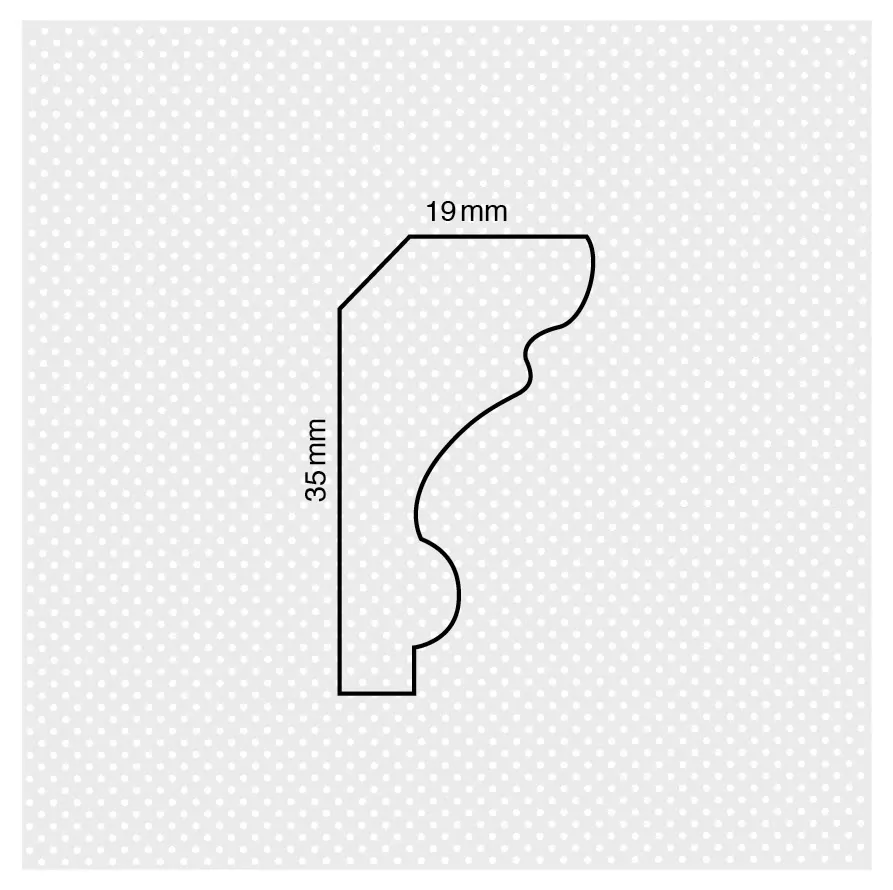 Ταβανογωνία σχολείο 19x35χιλ - Image 2