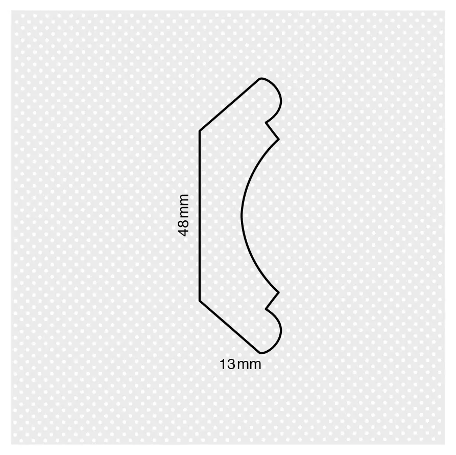 Ταβανογωνία λούκι 13x48χιλ - Image 2