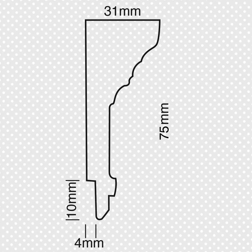 Κορνίζα με σχέδιο 31x75χιλ. No ΚΣ.75 - Image 2