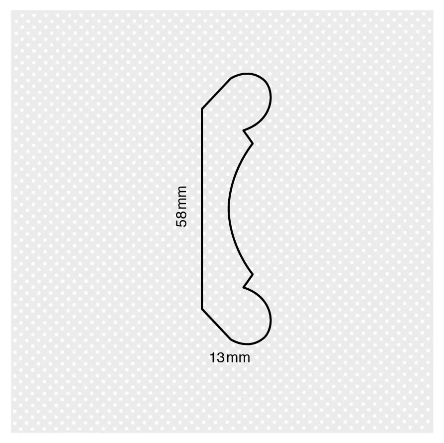 Ταβανογωνία λούκι 13x58χιλ - Image 2