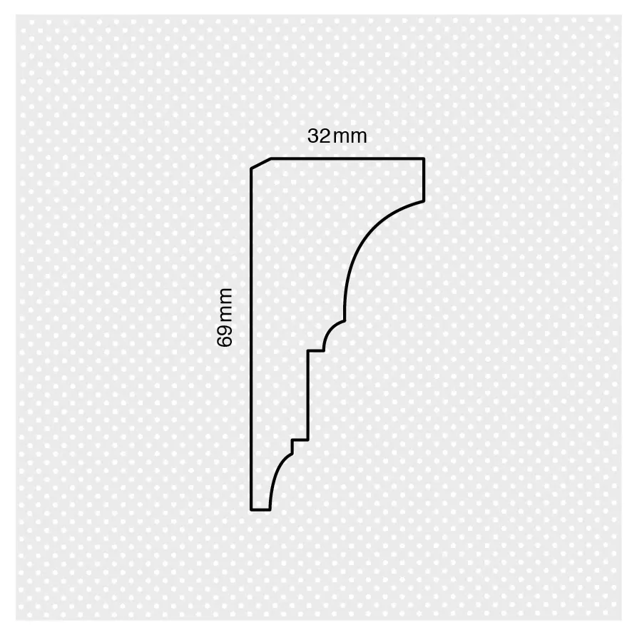 Ταβανογωνία σχολείο 32x69χιλ - Image 2