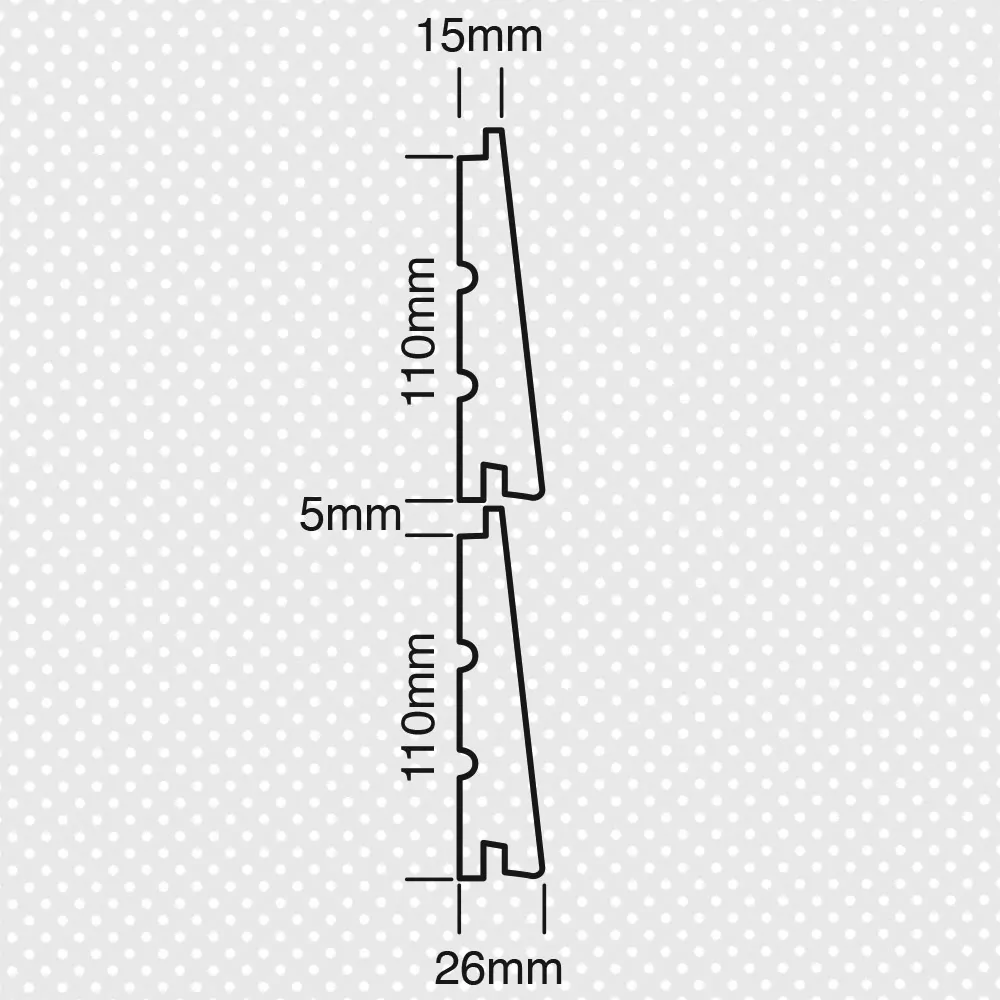 Επένδυση φάλτσο (26/15) 25x110χιλ. - Image 2