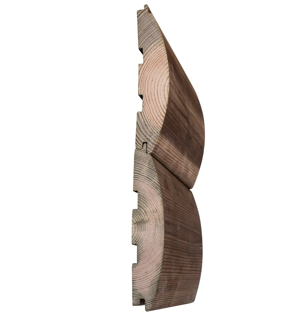 Επένδυση κορμού 28x135χιλ. Πεύκο V εμποτισμένη καφέ - Image 3