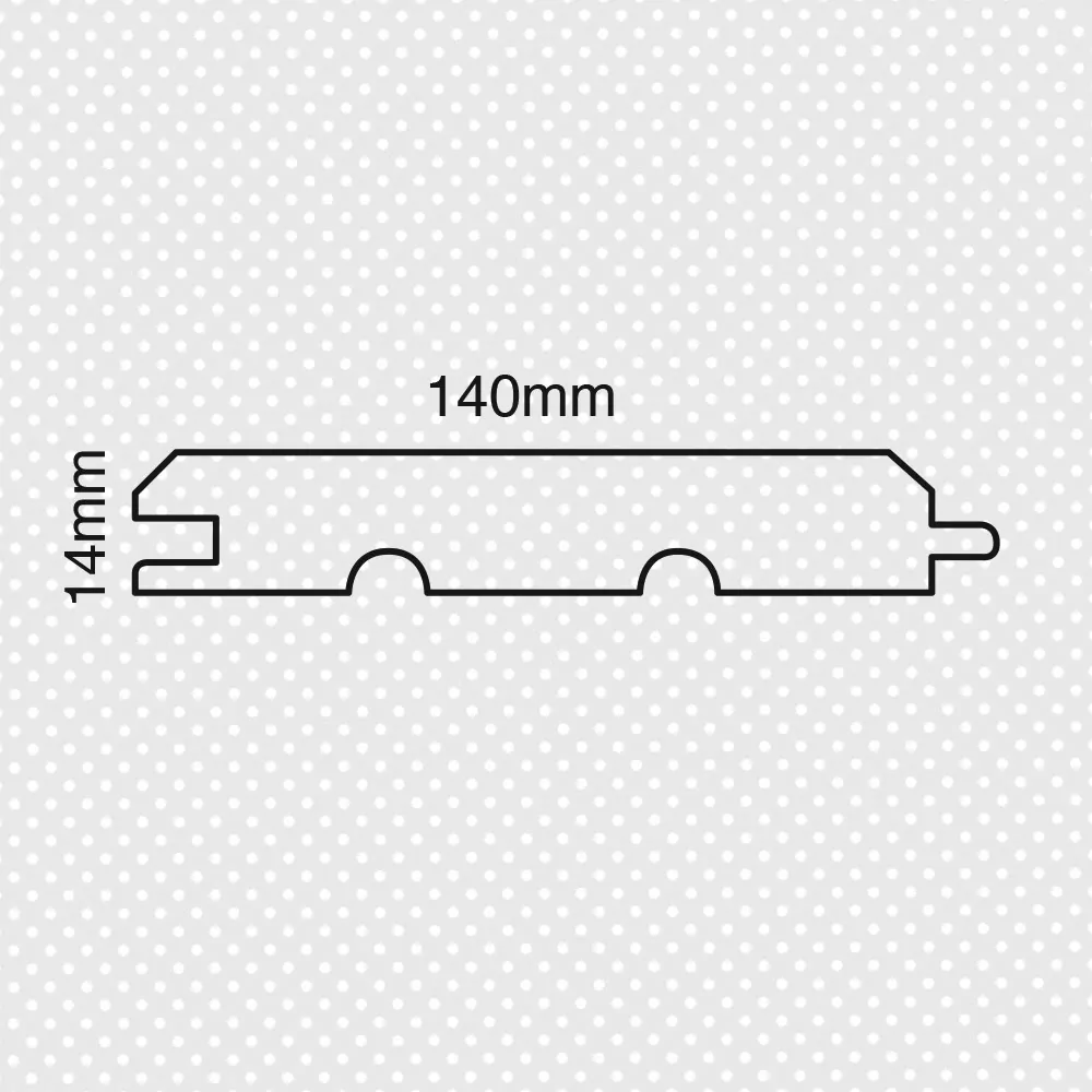 Επένδυση v 14x140χιλ. Πεύκο V εμποτισμένη καφέ - Image 2