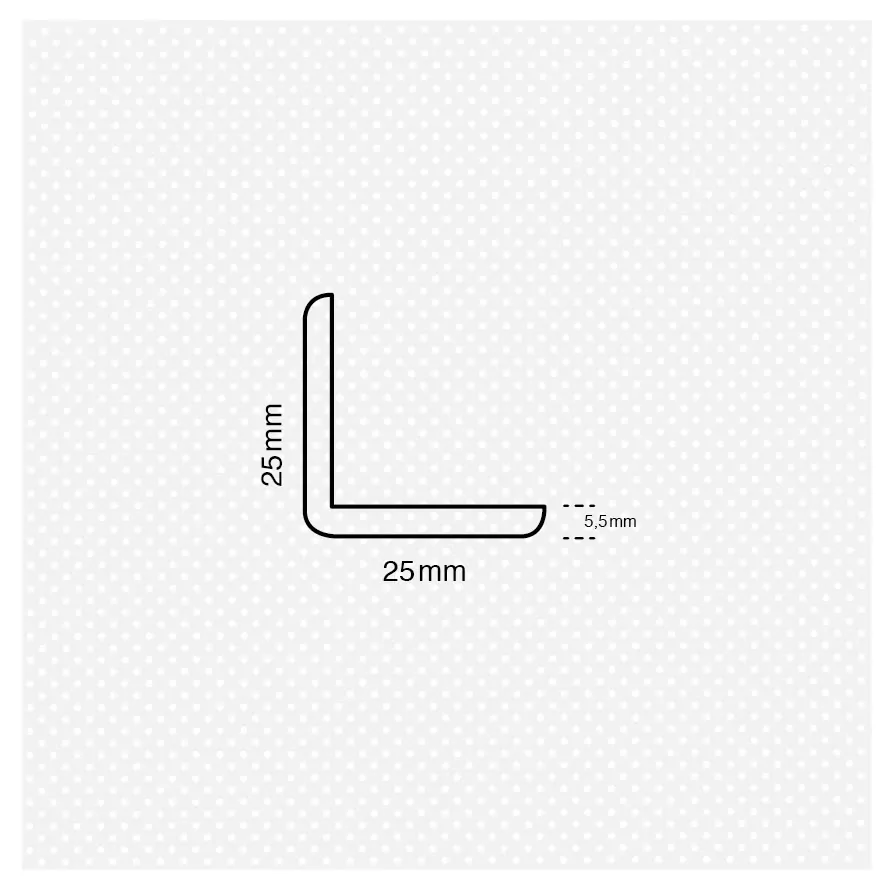 Γωνία τοίχου 25x25χιλ - Image 2