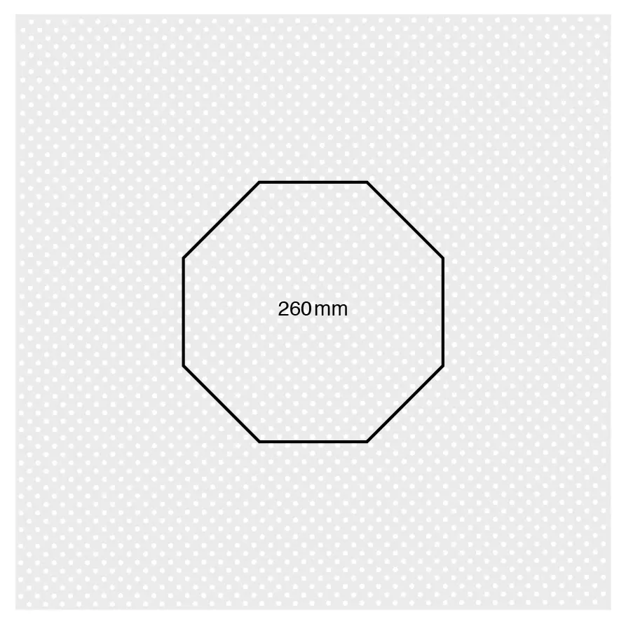 Ροζέτα οκτάγωνη διαμέτρου 260χιλ. - Image 2