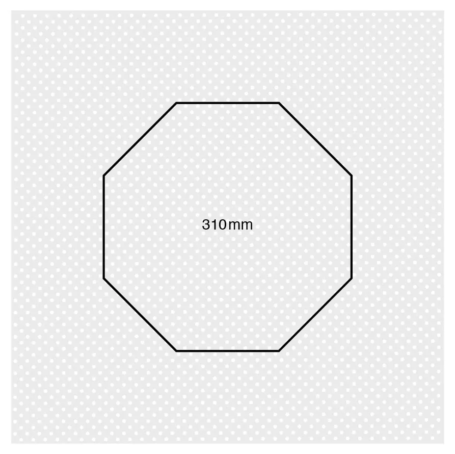 Ροζέτα οκτάγωνη διαμέτρου 310χιλ. - Image 2