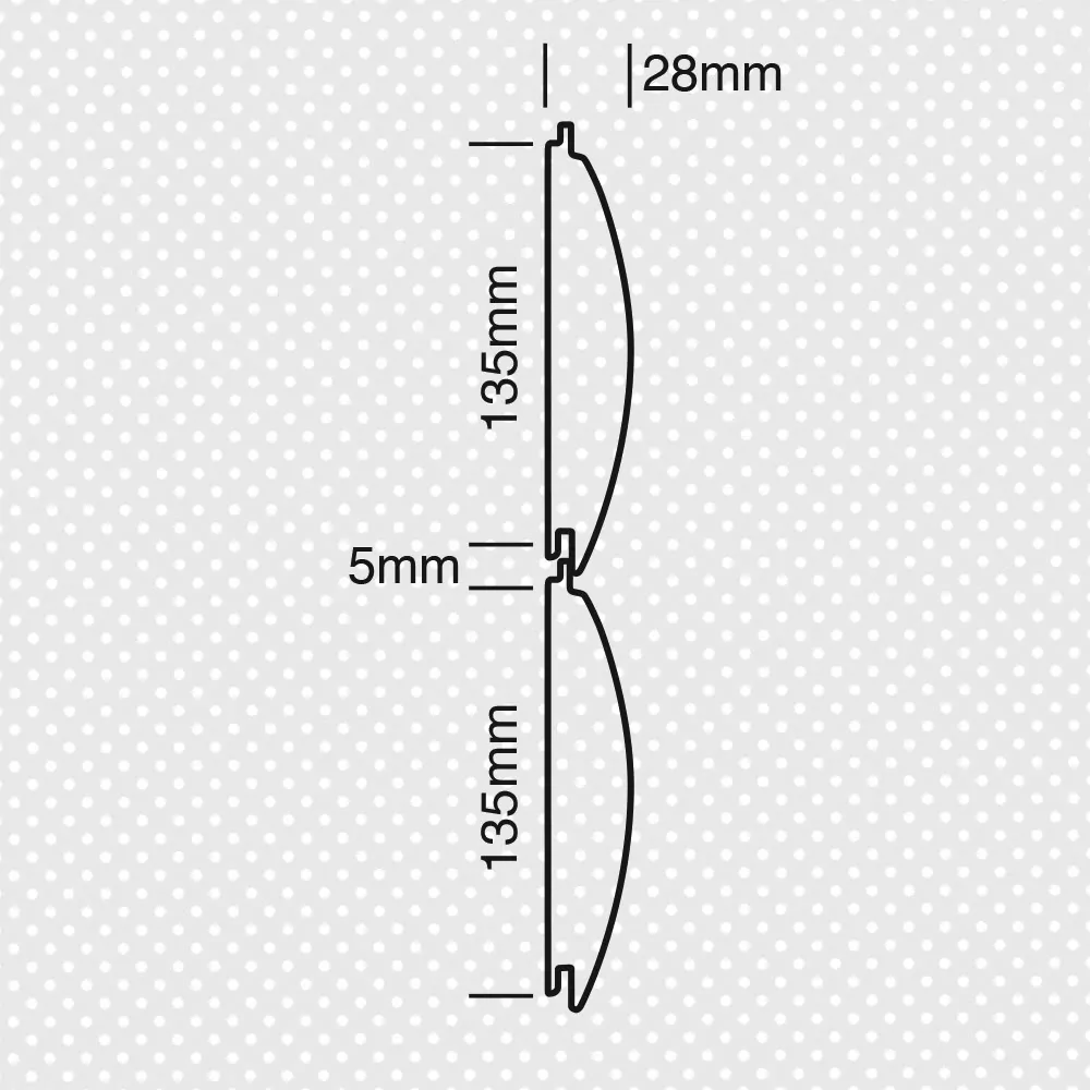Επένδυση κορμού 28x135χιλ. Πεύκο V εμποτισμένη καφέ - Image 2