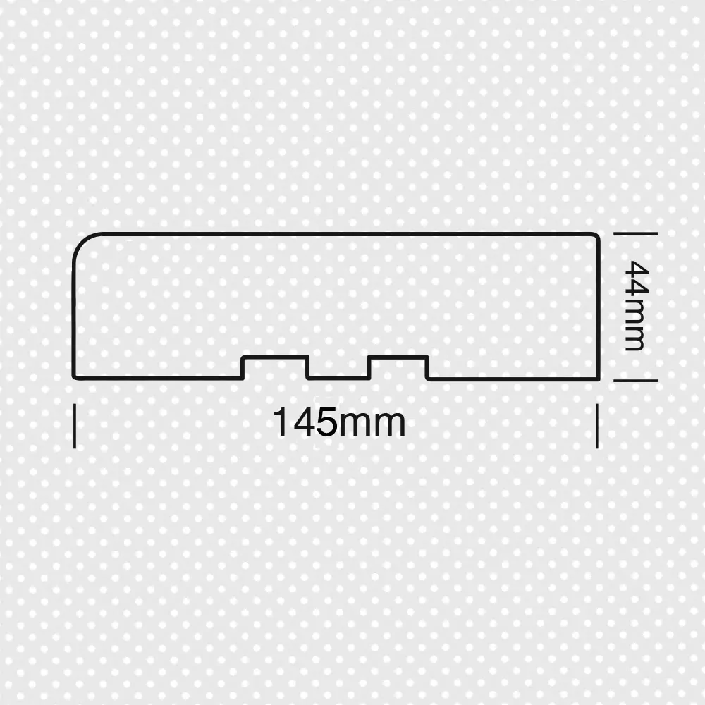 Κάσα ίσια μασίφ για συρόμενη πόρτα για καρφωτό περβάζι 44x145χιλ.