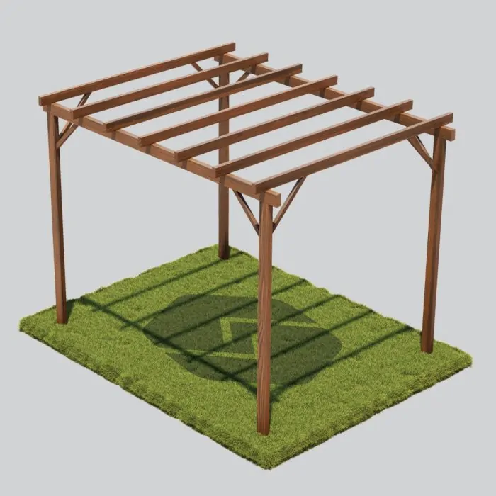 Ξυλεία σε Πεύκο εμποτισμένο καφέ & Iρόκo