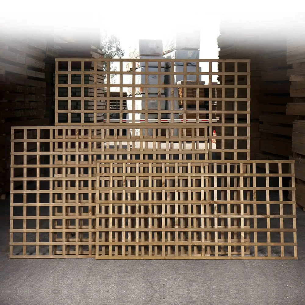 Καφασωτά κάθετα εμποτισμένα καφέ χωρίς τελάρο